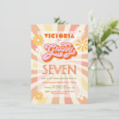 Invitation Hippie 70's 60's Any Age Super Anniversaire (Debout devant)