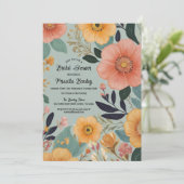 Invitation Hippie Boho Aquarelle Fête des mariées florale (Debout devant)