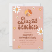 Invitation HIPPIE DAZE Dazed & Engagé Bachelorette Party (Devant)