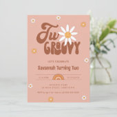 Invitation HIPPIE DAZE Deux Super 2e anniversaire (Debout devant)