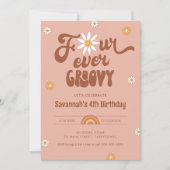 Invitation HIPPIE DAZE Four Ever Super - 4ème anniversaire (Devant)