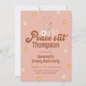 Invitation HIPPIE DAZE Peace Out Bachelorette Party (Devant)