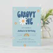 Invitation HIPPIE DAZE Super Un garçon 1er anniversaire fête (Debout devant)