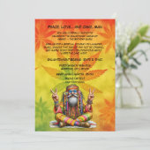 Invitation Hippie Guru Anniversaire (Debout devant)