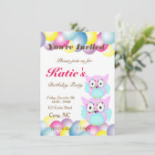 Invitation hippie hibiscus multicolore (Debout devant)