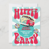 Invitation Hippie Party 1960's 1970 (Devant)