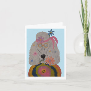 Invitation Hippie Poodle Enfant Fleur