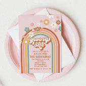 Invitation Hippie Rainbow Super un 1er anniversaire Invitatio