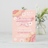 Invitation Hippie Retro Bachelorette Party Week-end (Debout devant)