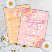 Invitation Hippie Retro Bachelorette Party Week-end