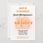 Invitation Hippie rétro Lever de soleil personnalisés Anniver (Dos)