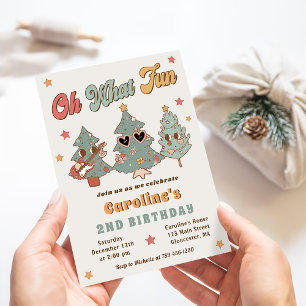 Invitation Hippie Rockin' Christmas Tree Anniversaire Oh Quel