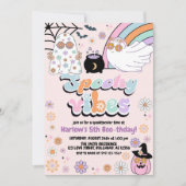 Invitation Hippie Super Éffrayant Vibes Halloween Anniversair (Devant)