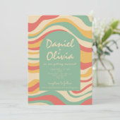 Invitation Hippie super funky avec Mariage QR (Debout devant)