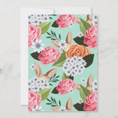 Invitation Hippity Hop Pâques Floral Lapin Baby shower lapin (Dos)