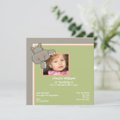 Invitation Hippo fête d'anniversaire (Debout devant)