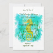 Invitation Hippocampe jaune sous la mer (Devant)