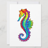 Invitation Hippocampe polygonal arc-en-ciel (Devant)