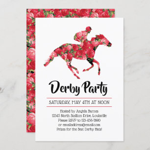 Invitation Hippodrome des Roses rouges du Derby Party