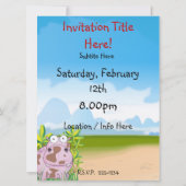 Invitation Hippopotame (Dos)