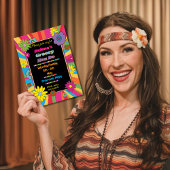 Invitation Hippy Hen do Bachelorette fête poules week-end