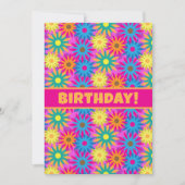 Invitation Hippy Joyeux Anniversaire des années 1960 Retro 60 (Devant)