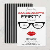 Invitation Hipster Bachelorette (Devant / Derrière)