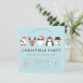 Invitation Hipster Père Noël & Friends Christmas Party Invita (Debout devant)