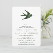 Invitation Hirondelle d'oiseaux (style Letterpress) (Debout devant)