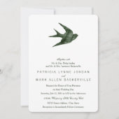 Invitation Hirondelle d'oiseaux (style Letterpress) (Devant)