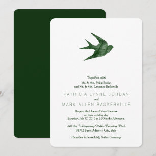 Invitation Hirondelle Vintage 