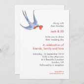 Invitation Hirondelles 5x7 (Devant / Derrière)