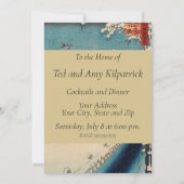 Invitation Hiroshige hiver paysage Japon pays (Dos)