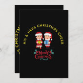 INVITATION HIS & HERS CHRISTMAS CHEER (Devant / Derrière)