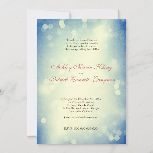 Invitation Histoire 2 d'inséparables (Dos)