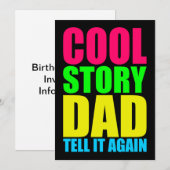 INVITATION HISTOIRE COOL PAPA RACONTE ENCORE (Devant / Derrière)