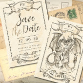Invitation Histoire d'amour du dragon Sauvez la date Invitati