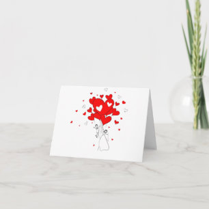 Invitation Histoire d'amour fantaisiste Mariée et marié sou