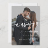 Invitation Histoire d'amour moderne : un Mariage photo sophis (Devant)