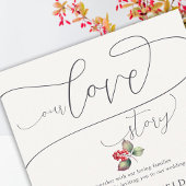 Invitation Histoire d'amour romantique Berries d'hiver Elégan