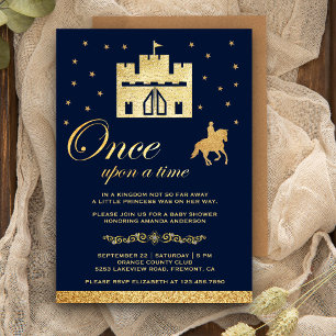 Invitation Histoire de Château Il était une Fois Baby Shower