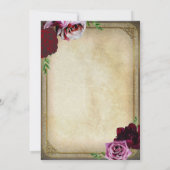 Invitation Histoire de conte de fées élégant rose foncé maria (Dos)