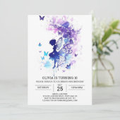 Invitation Histoire de fée magique Anniversaire (Debout devant)