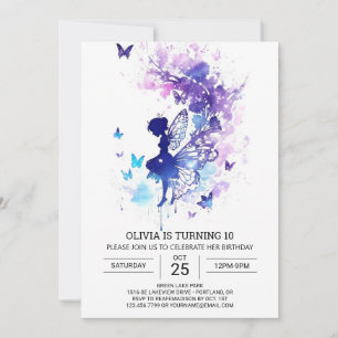 Invitation Histoire de fée magique Anniversaire
