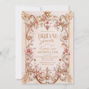 Invitation Histoire de livre vintage Fête de mariage floral