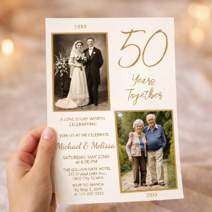 Invitation Histoire de photos de 50 ans ensemble