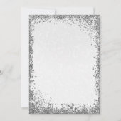 Invitation Histoire de princesse en damas blanc pour fête de  (Dos)