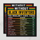 Invitation Histoire Des Inventeurs Noirs Oubliés Histoire Noi (Devant / Derrière)