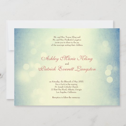 Invitation Histoire d'inséparables horizontale (Dos)