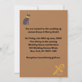 Invitation Histoire du musée Dinosaur Amour Enfants Mariage (Dos)